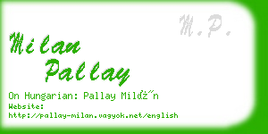 milan pallay business card
